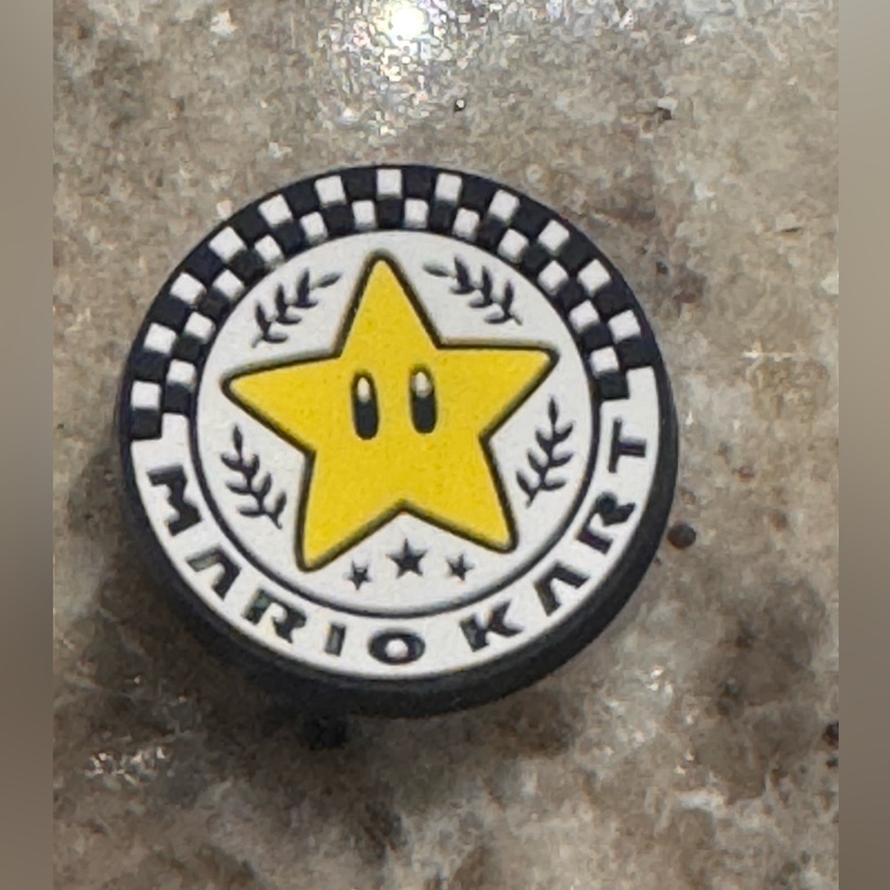 Mario Kart Star Croc Charm - OS